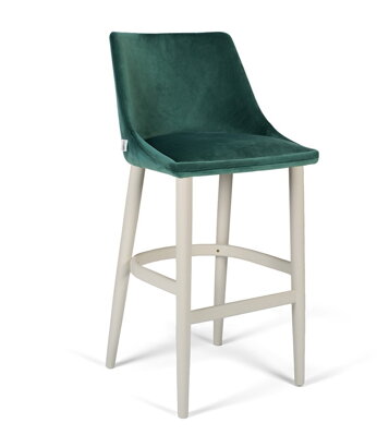 ALBERTA barové stoličky 78 cm s drevenými nohami