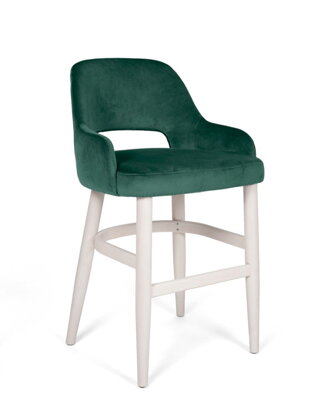 CLARK barové stoličky 65 cm s drevenými nohami
