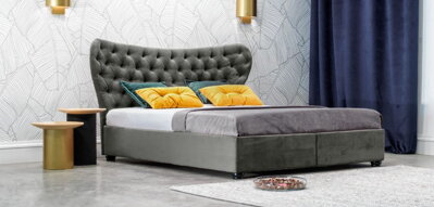 DAMASC manželská posteľ 160x200 cm PARIS Anthracite