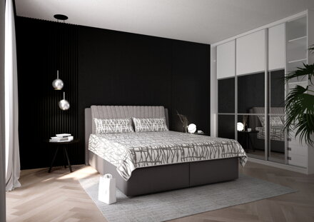 VANDA 160x200 cm LOFT GREY/HUGO 90 ELEPHANT
