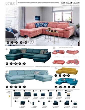 COVER rohová sedacia súprava