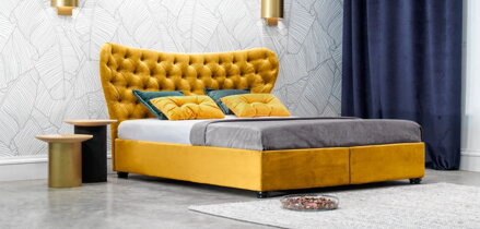 DAMASC manželská posteľ 160x200cm PARIS MOSTAZA