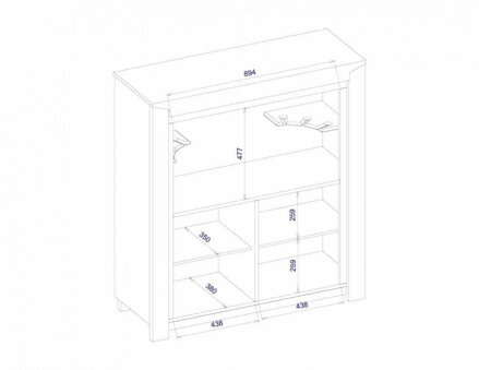 Barová vitrína SEMPRE  - výpredaj výstavného kusu