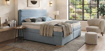 BIANCA - akciový set  BOXSPRING posteľ - 180x200 cm s úložným priestorom a matracom SLEEP