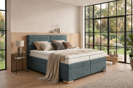 LUCIA BOXSPRING posteľ 160x200 cm s úložným priestorom