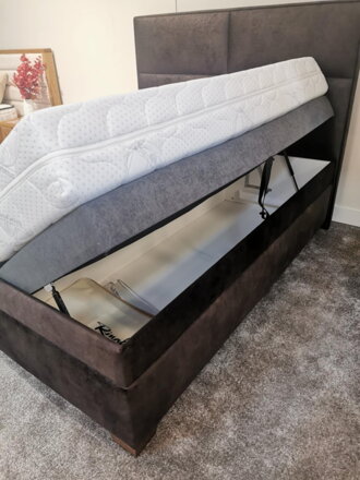 LUIGI BOXSPRING posteľ 160x200 cm s úložným priestorom - VÝPREDAJ VÝSTAVNÉHO KUSU