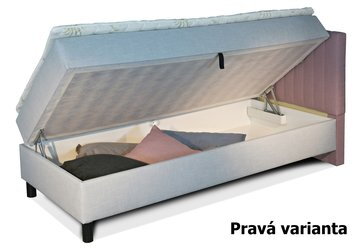 BOXSPRING NOVO s krátkym čelom 90x200 cm  s úložným priestorom