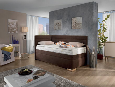 VENETO BOXSPRING posteľ 100x200 cm s čelami s úložným priestorom 