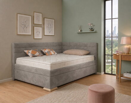VENETO BOXSPRING posteľ 90x200 cm s čelami s úložným priestorom
