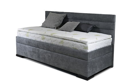 VENETO BOXSPRING posteľ 80x200 cm s dlhým čelom a  úložným priestorom
