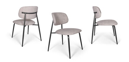 Jedálenské stoličky OSLO s kovovými nohami 