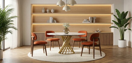 Jedálenské stoličky OSLO s drevenými nohami 