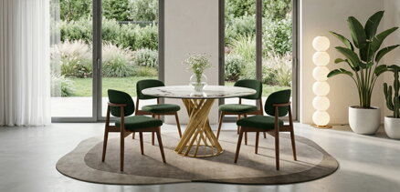 Jedálenské stoličky OSLO s drevenými nohami 