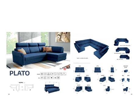 PLATO rohová sedačka  