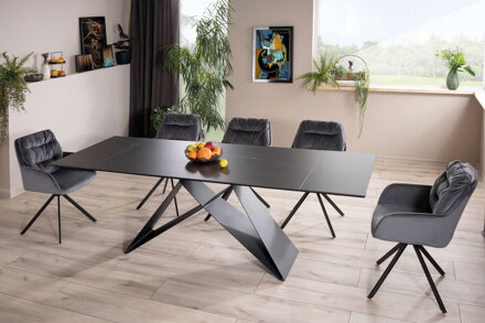 Jedálenský stôl WESTIN CERAMIC SAHARA NOIR 160-240x90 cm