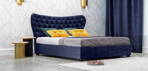 DAMASC posteľ 140 x 200 cm DEEP BLUE