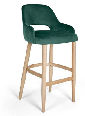 CLARK barové stoličky 78 cm s drevenými nohami