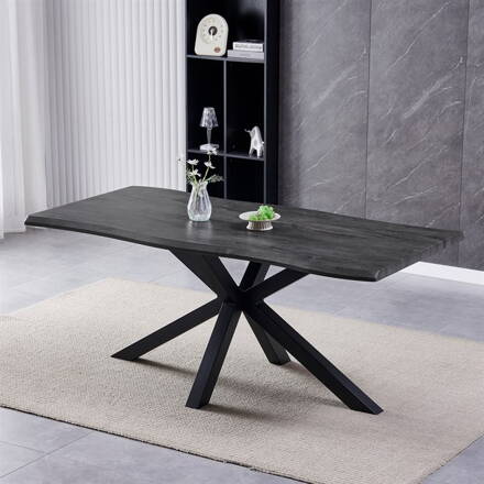 Jedálenský stôl 180x90cm, mdf, sivý dub, HT-F4618 OAK