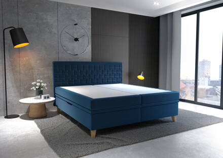 BELLA BOXBED posteľ  180x200 cm  TIFFANY 11 BLUE