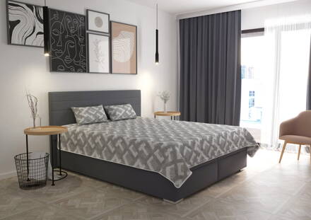 BOXSPRING QUANTA 160x200 cm - MATRIX 19 ANTHRACIT
