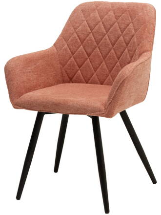 JULIE čalúnená stolička s kovovými nohami