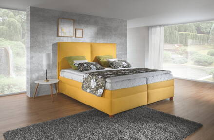 MARCO BOXSPRING posteľ 200x200 cm s úložným priestorom