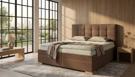 MURANO BOXSPRING posteľ 200x200 cm s úložným priestorom
