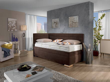 VENETO BOXSPRING posteľ 100x200 cm s čelami s úložným priestorom 