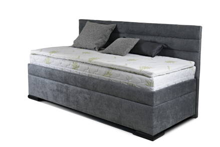 VENETO BOXSPRING posteľ 100x200 cm s dlhým čelom a  úložným priestorom