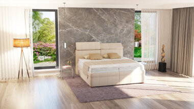 YOGA BOXSPRING posteľ 200x200 cm s úložným priestorom