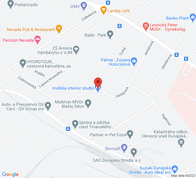 Google map: Jantárová cesta 4067/109, Dunajská Streda